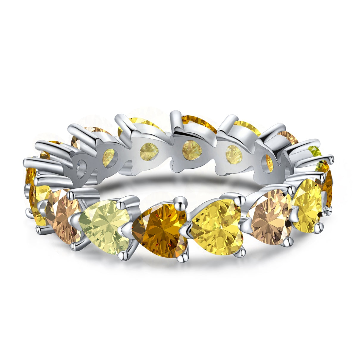 [Love More]0.25 Carat Radiant Romance Heart Cut Lover Ring