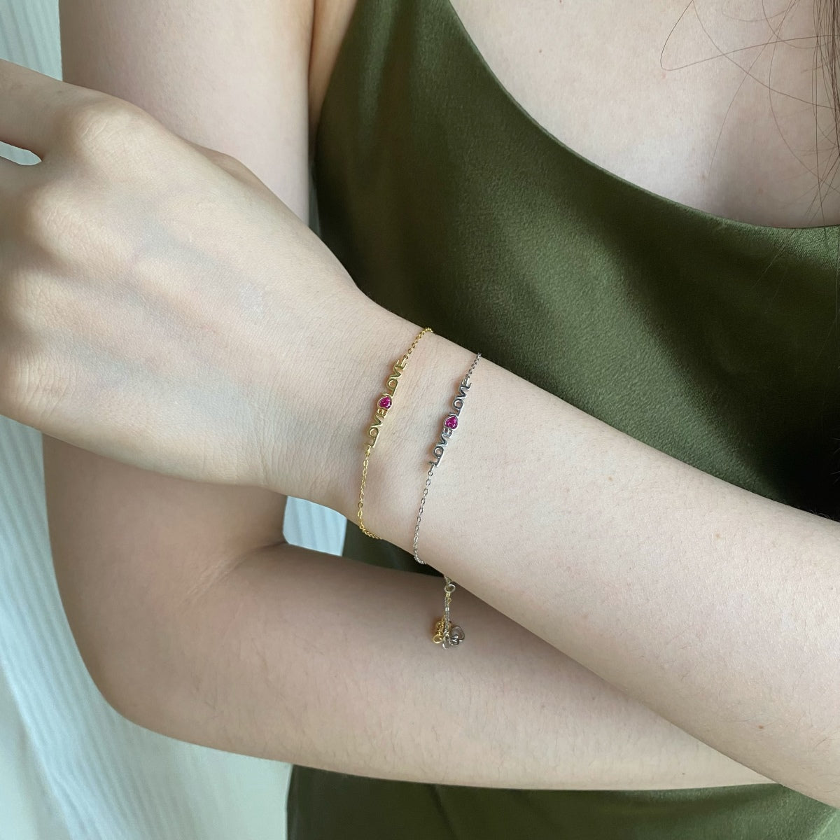 [Love More]Romantic Heart Shape Lover Bracelet