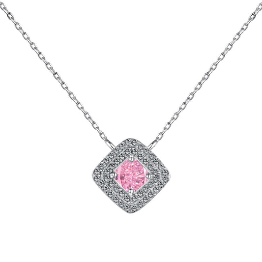 [Love More]Sparkling Asscher Cut Necklace