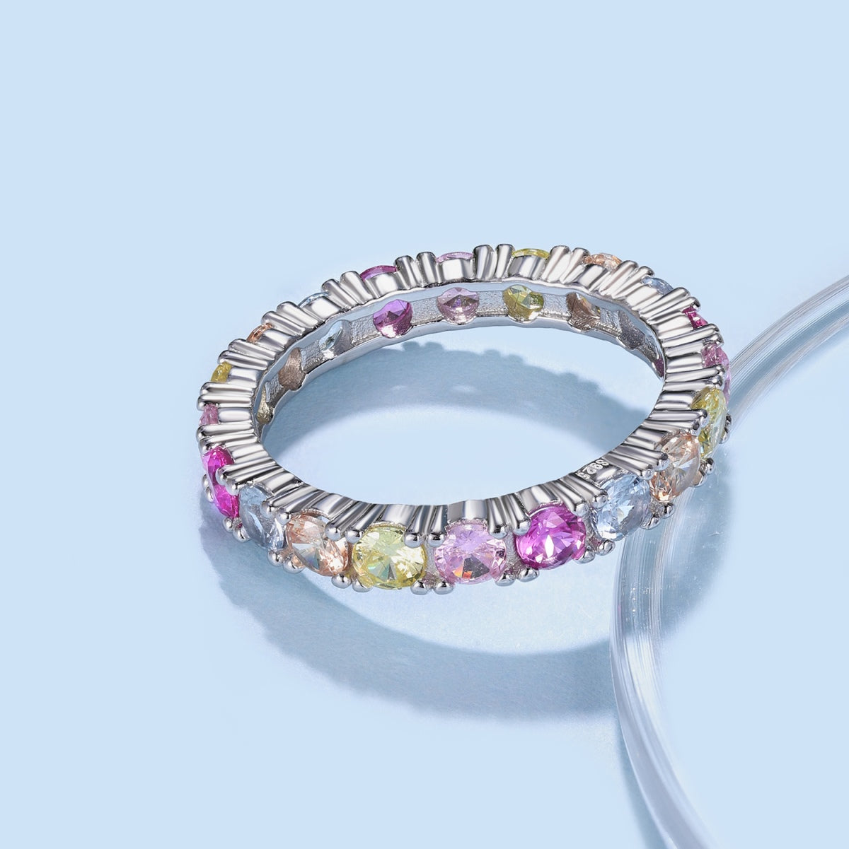 [Love More]Dazzling Lustrous Round Cut Tennis Ring