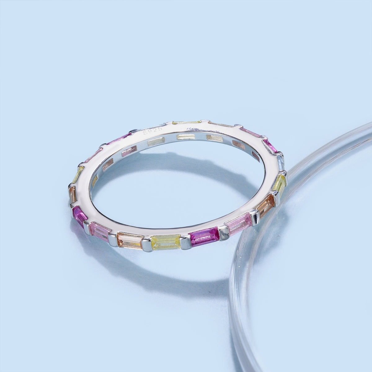 [Love More]Exquisite Multicolored Emerald Cut Daily Ring