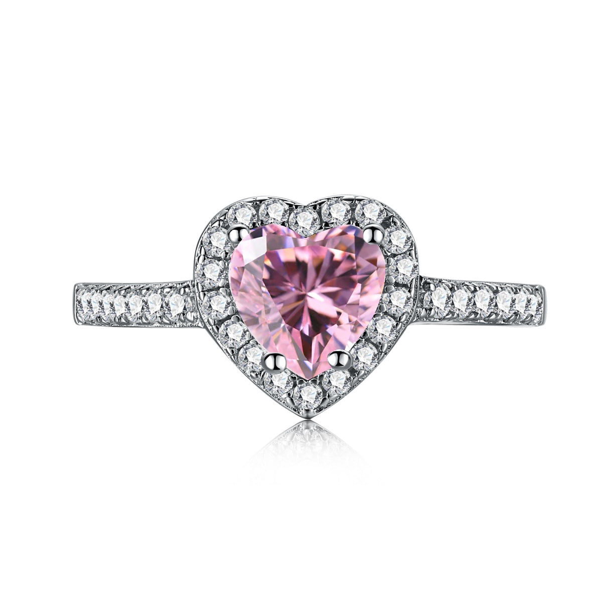 [Love More]Eternity Splashy Romantic Heart Shape Lover Ring