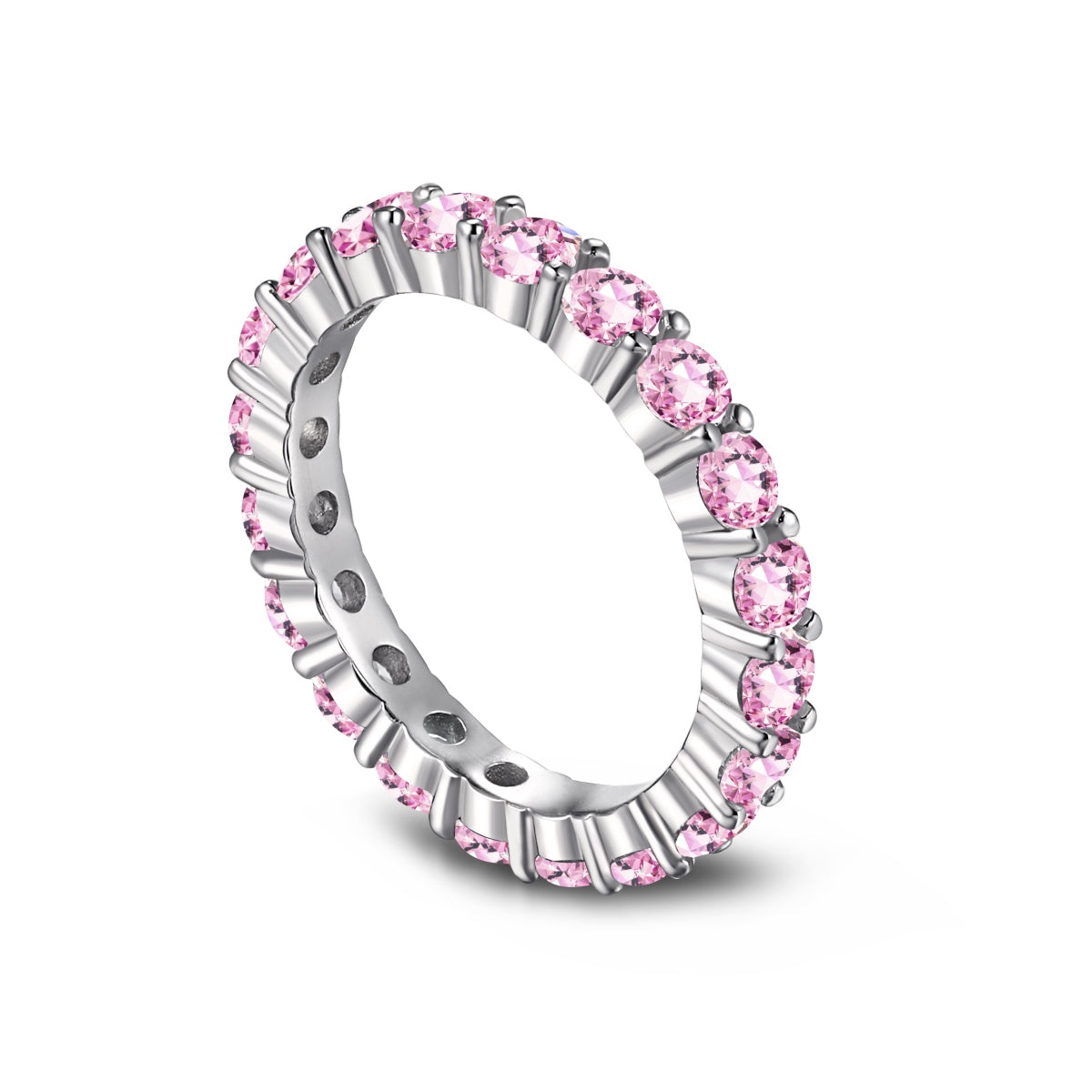 [Love More]Sparkling Round Cut Tennis Ring