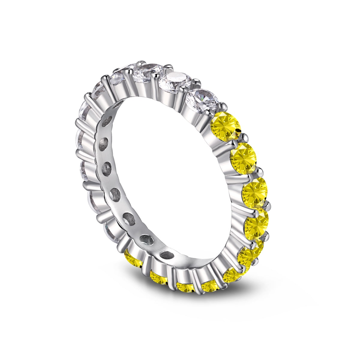 [Love More]Sparkling Round Cut Tennis Ring