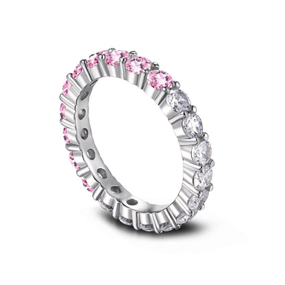 [Love More]Sparkling Round Cut Tennis Ring