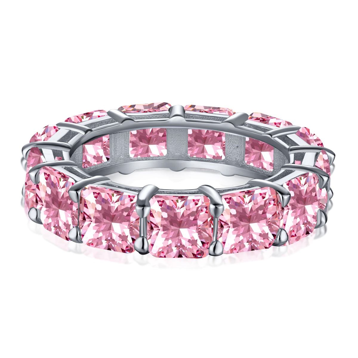 [Love More]Elegant Princess Cut Tennis Ring