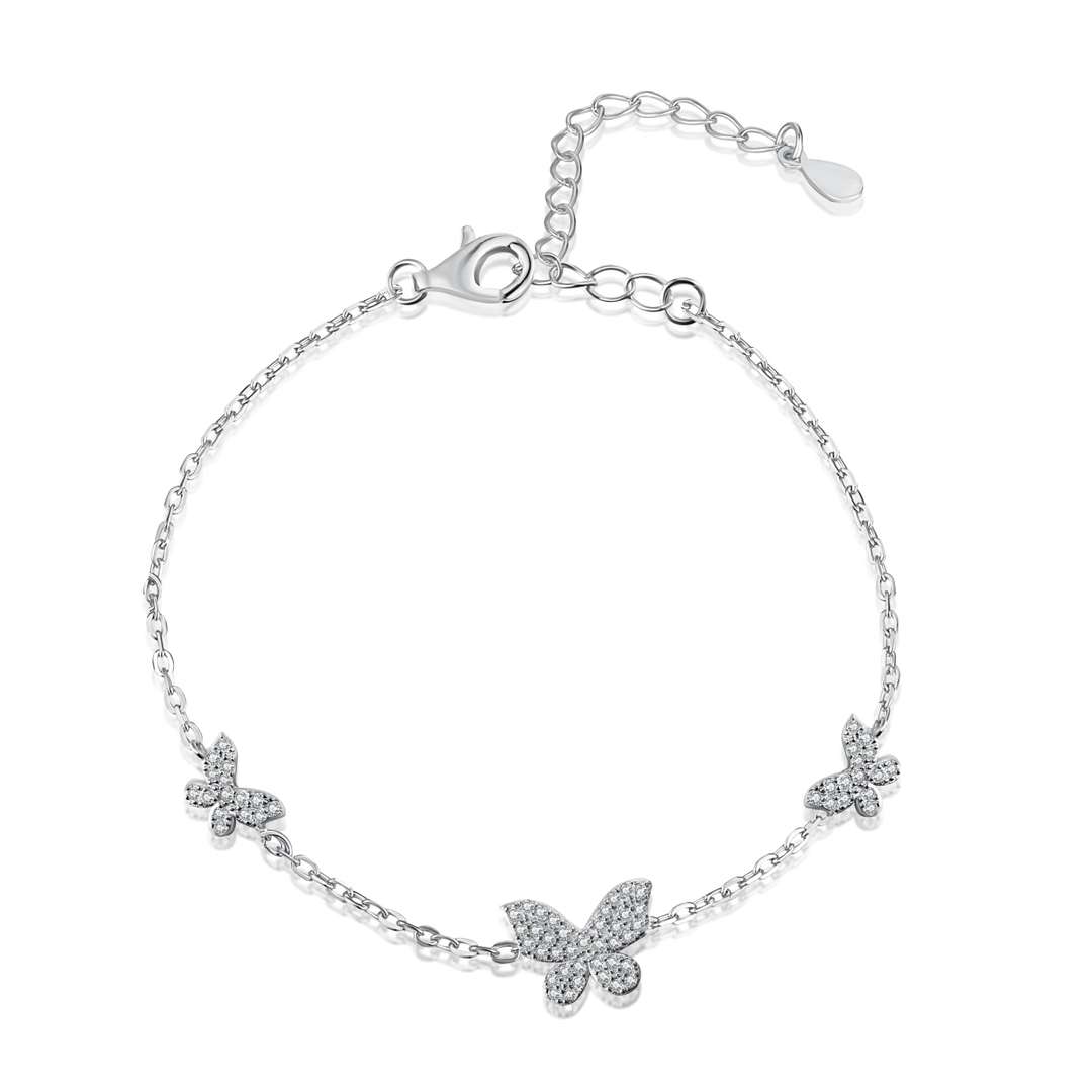 [Love More]Delicate Butterfly Pendant Bracelet