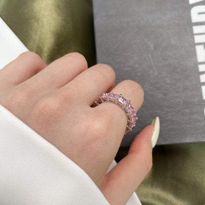[Love More]Elegant Princess Cut Tennis Ring