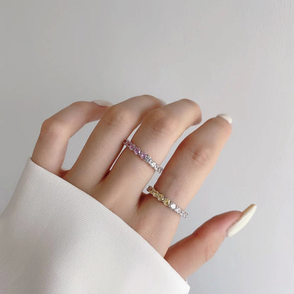 [Love More]Sparkling Round Cut Tennis Ring