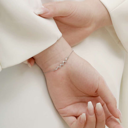 [Love More]Elegant Wheat Leaves Shape Bracelet