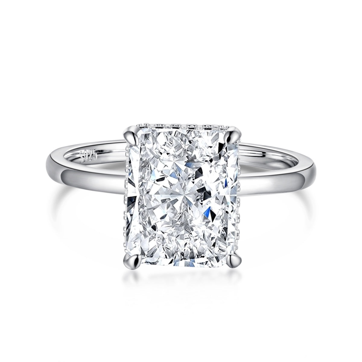 [Love More]4.0 Carat Ornate Enchanting Radiand Cut Banquet Ring