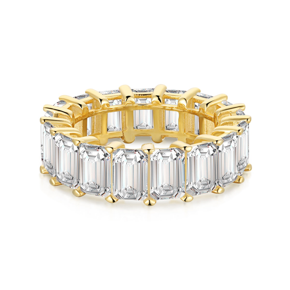 [Love More]0.75 Carat Elegant Emerald Cut Tennis Ring