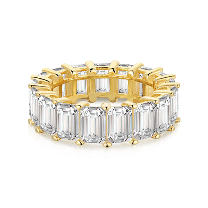 [Love More]0.75 Carat Elegant Emerald Cut Tennis Ring