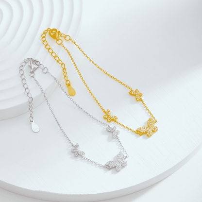 [Love More]Delicate Butterfly Pendant Bracelet