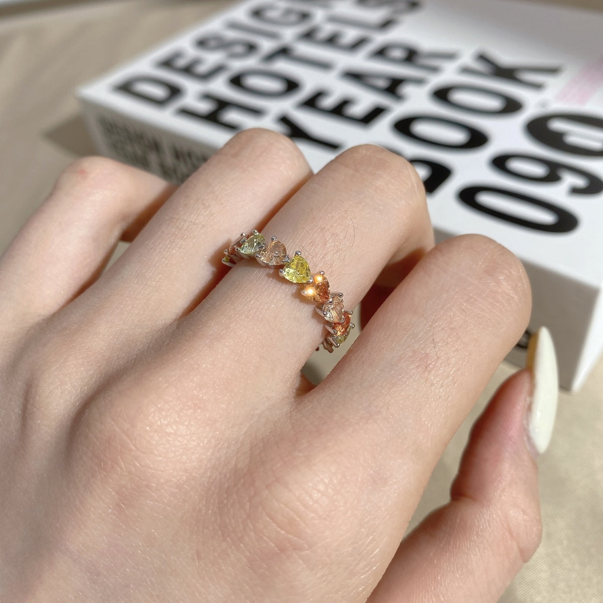 [Love More]0.25 Carat Radiant Romance Heart Cut Lover Ring