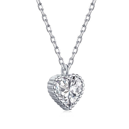 [Love More]Ornate Heart Shape Necklace