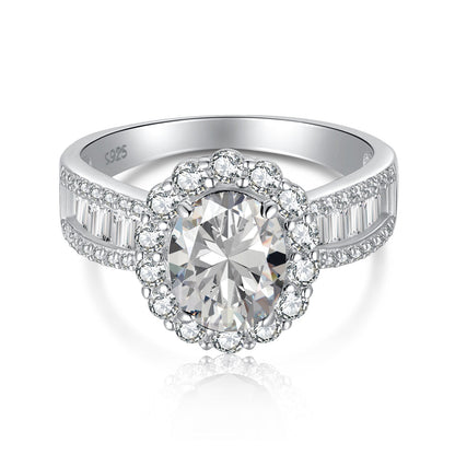 [Love More]1.5 Carat Dazzling Charming Oval Cut Banquet Ring