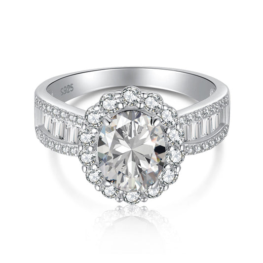 [Love More]1.5 Carat Dazzling Charming Oval Cut Banquet Ring