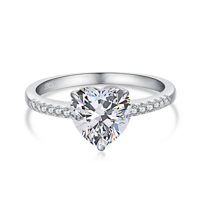 [Love More]2.0 Carat Dazzling Lustrous Heart Cut Lover Ring