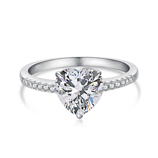 [Love More]2.0 Carat Dazzling Lustrous Heart Cut Lover Ring