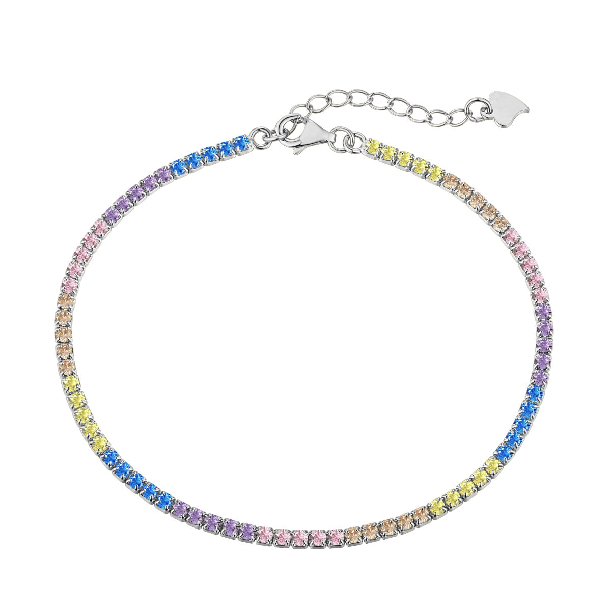 [Love More]Dazzling Colorful Round Cut Daily Bracelet