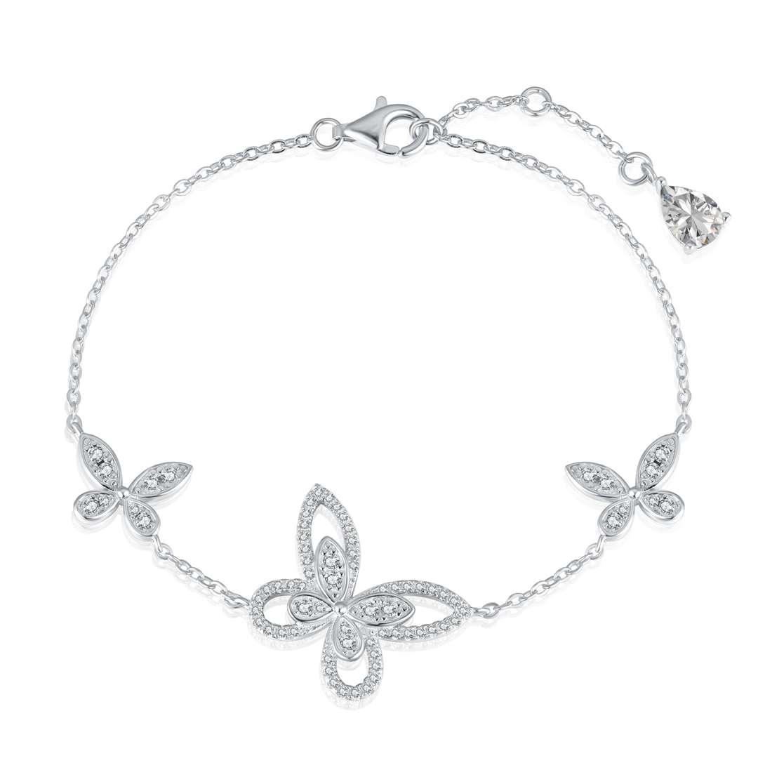 [Love More]Delicate Butterfly Pendant Bracelet