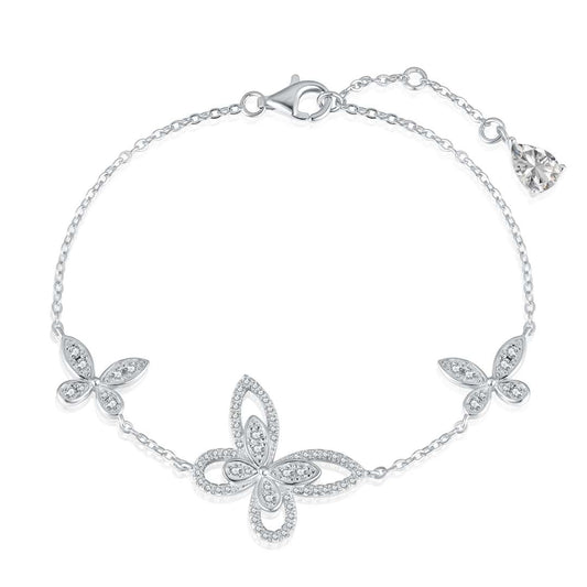 [Love More]Delicate Butterfly Pendant Bracelet