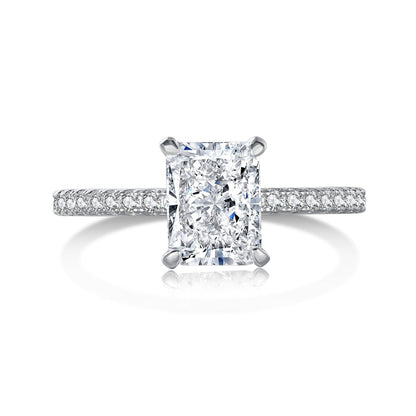 [Love More]2.0 Carat Dazzling Sparkling Radiant Cut Party Ring