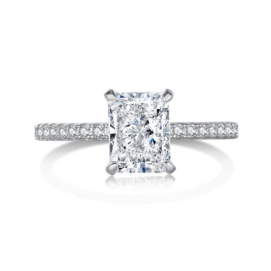 [Love More]2.0 Carat Dazzling Sparkling Radiant Cut Party Ring