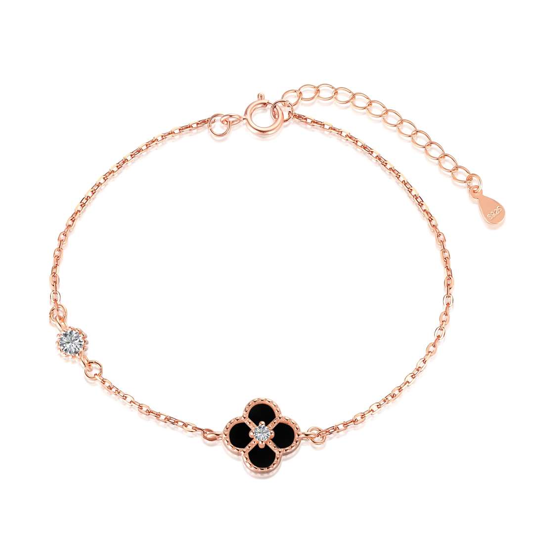 [Love More]Delicate Four Leaf Clover Bracelet