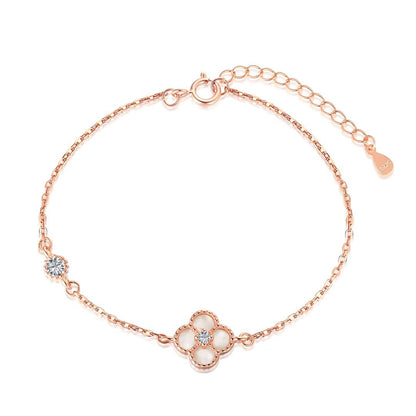 [Love More]Delicate Four Leaf Clover Bracelet