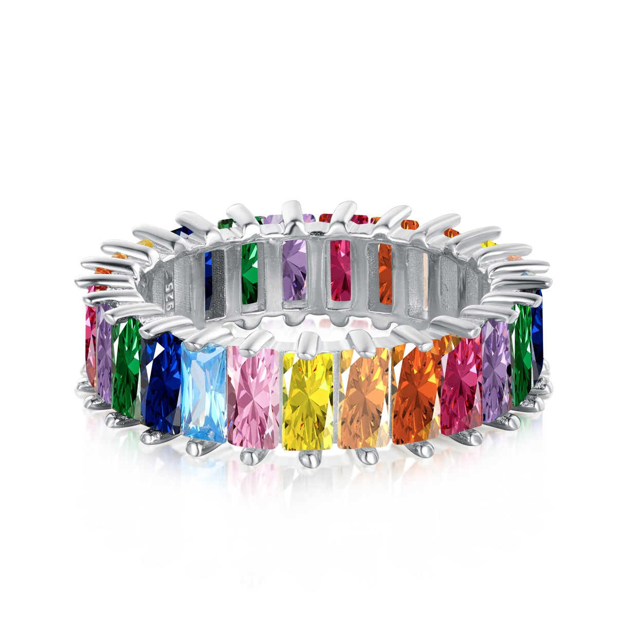 [Love More]Unique Colorful Radiant Cut RIng