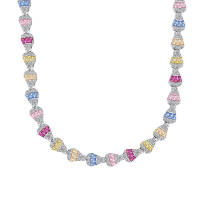 [Love More]Radiant Colorful Rainbow Necklace