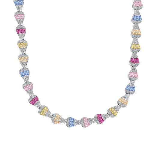 [Love More]Radiant Colorful Rainbow Necklace