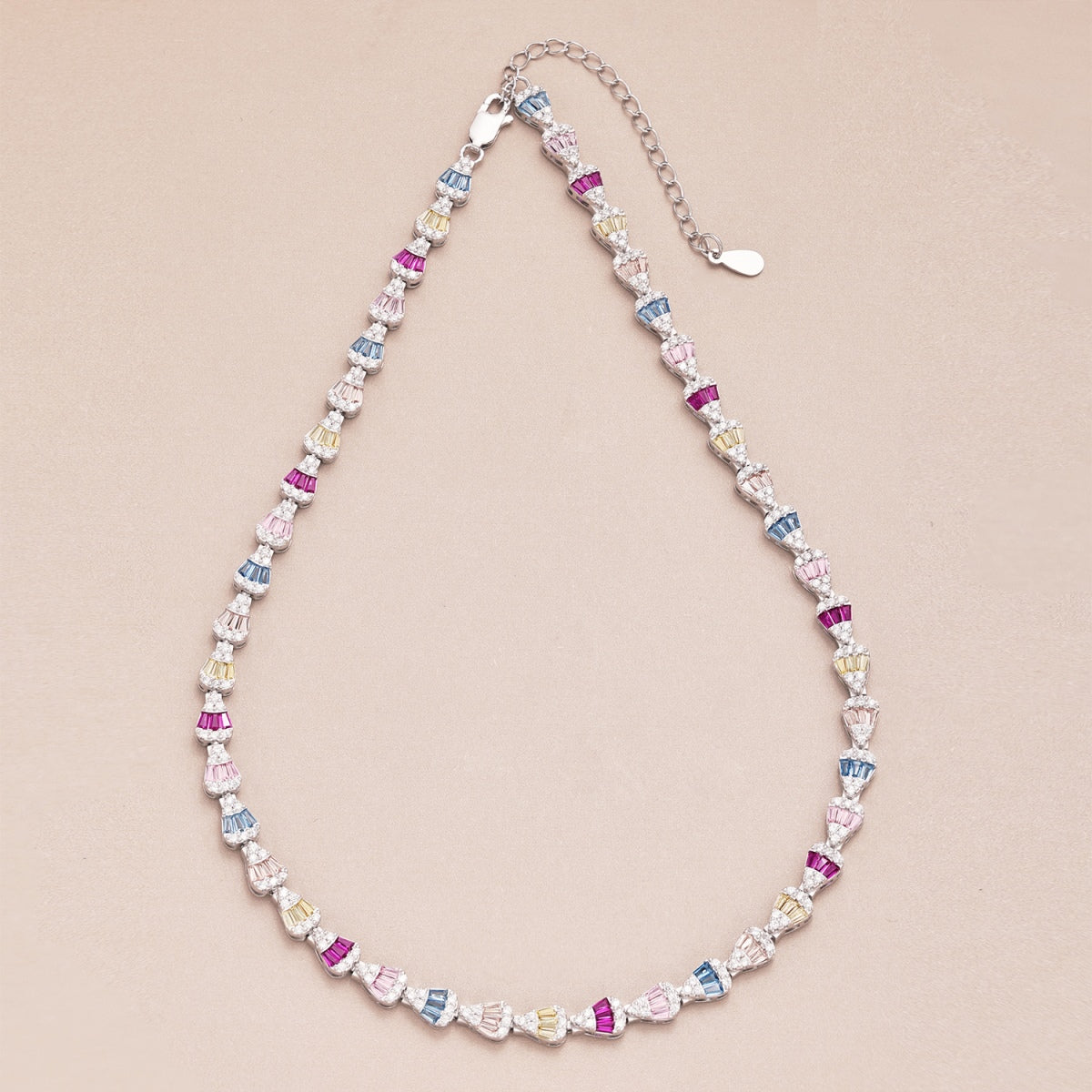 [Love More]Radiant Colorful Rainbow Necklace