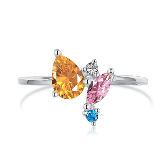 [Love More]Radiant Colorful Multi Cut Daily Ring