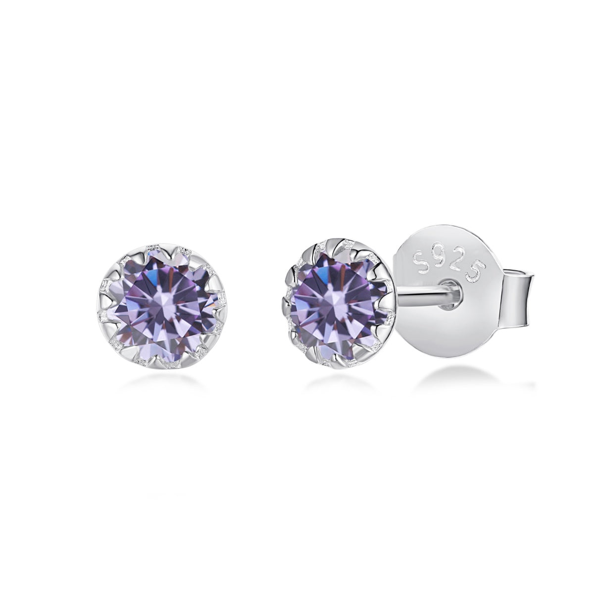 [Love More]Sparkling Colorful Round Shape Earrings
