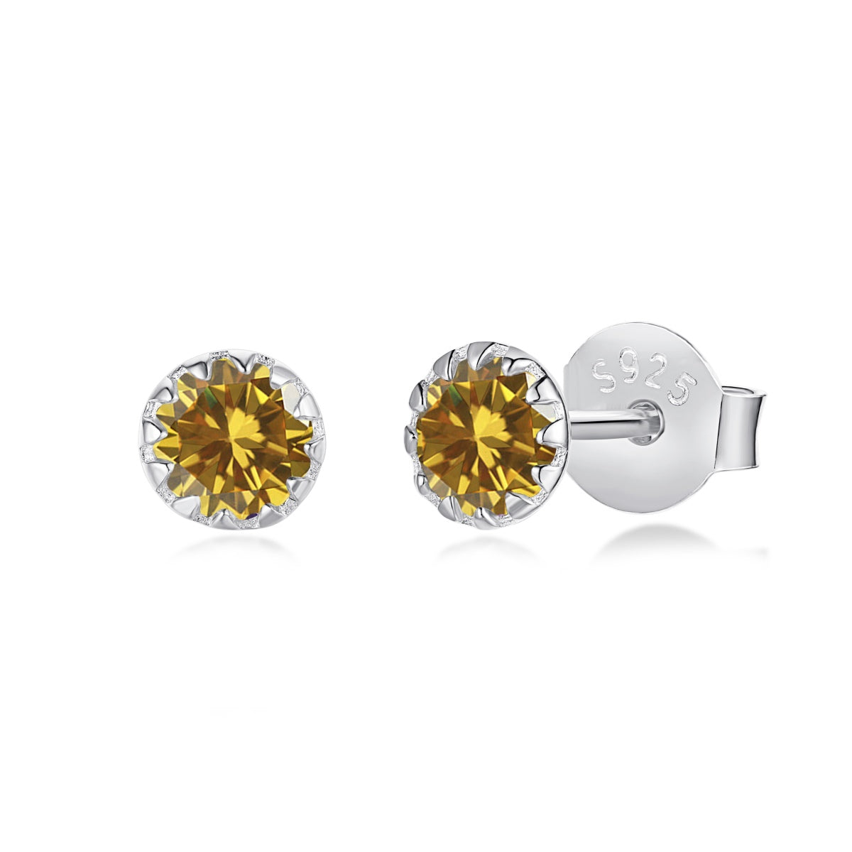 [Love More]Sparkling Colorful Round Shape Earrings