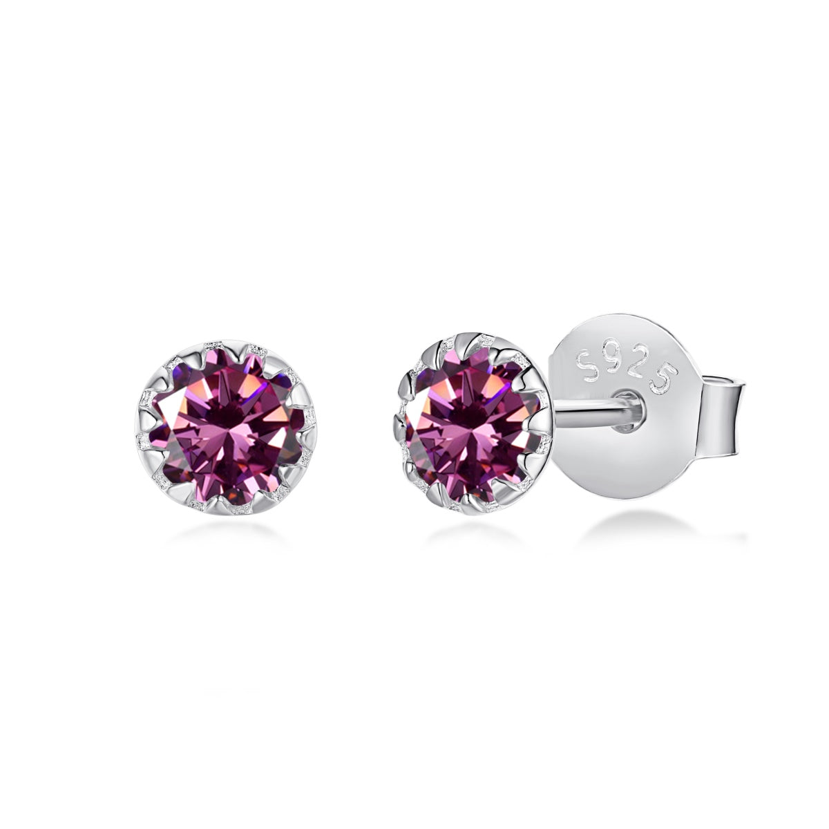 [Love More]Sparkling Colorful Round Shape Earrings