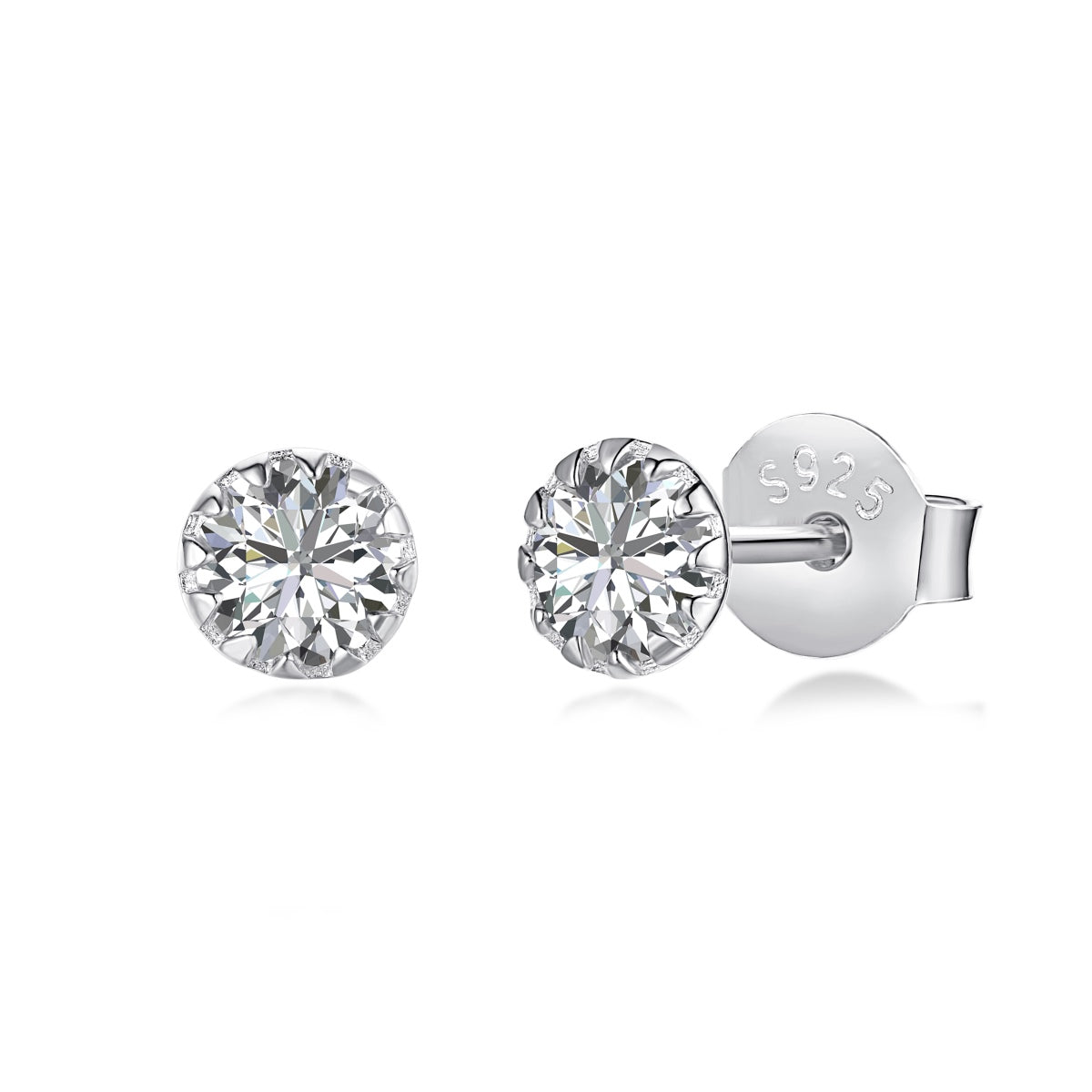 [Love More]Sparkling Colorful Round Shape Earrings