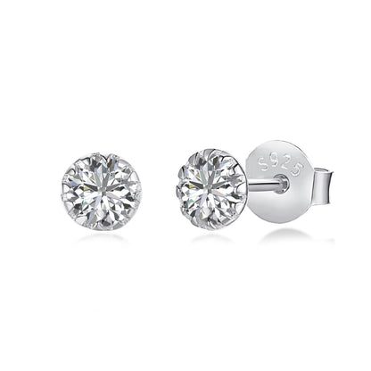 [Love More]Sparkling Colorful Round Shape Earrings