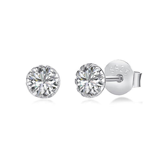 [Love More]Sparkling Colorful Round Shape Earrings