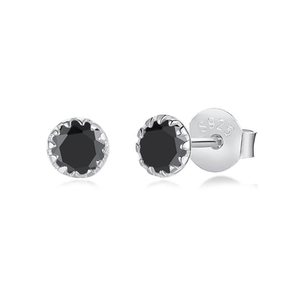 [Love More]Sparkling Colorful Round Shape Earrings