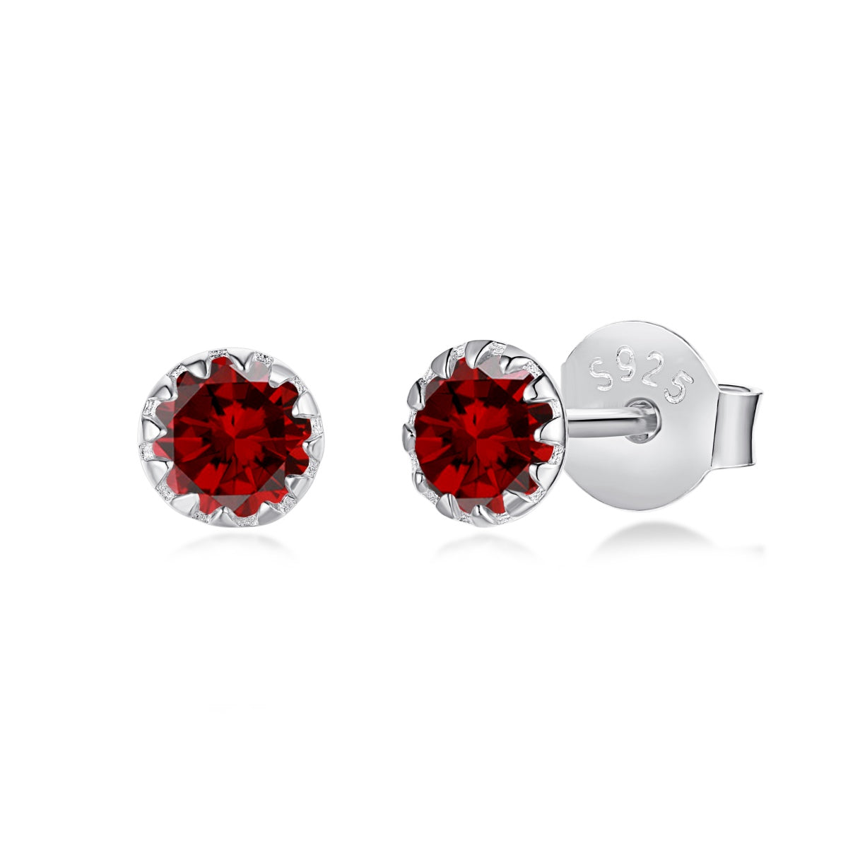 [Love More]Sparkling Colorful Round Shape Earrings