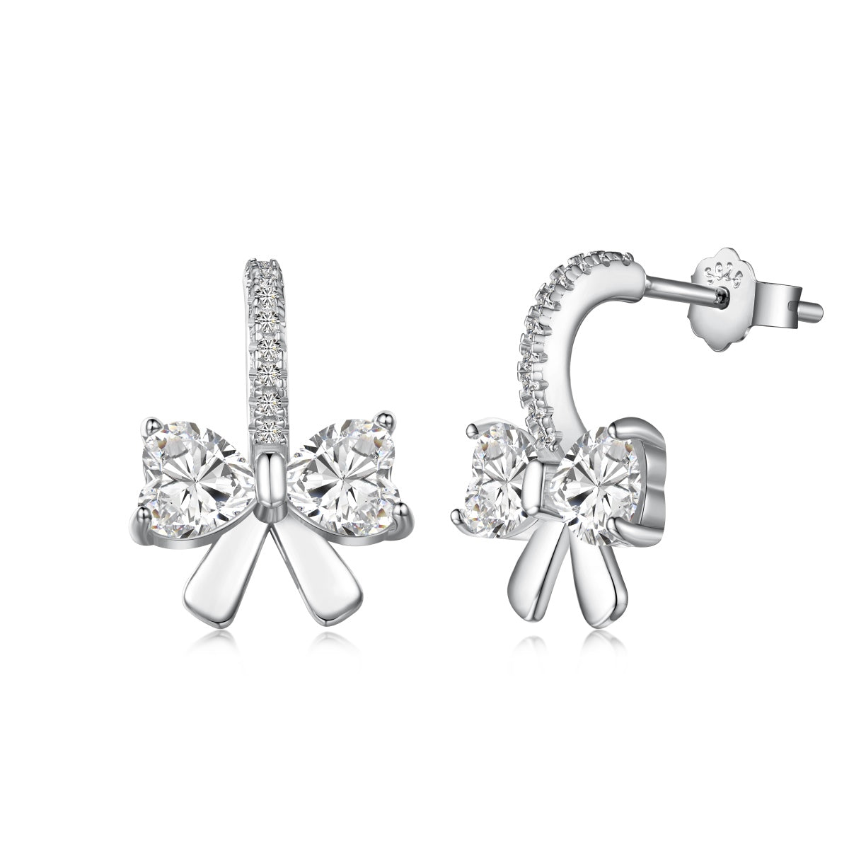 [Love More]Exquisite Earrings With Heart-Shaped Bow Design