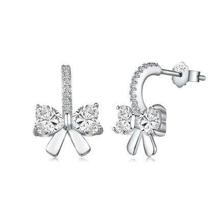 [Love More]Exquisite Earrings With Heart-Shaped Bow Design