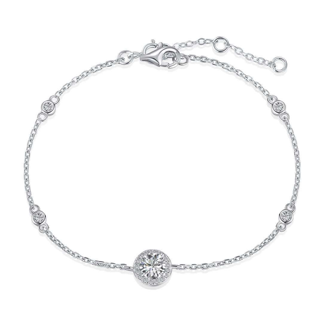 [Love More]Dazzling Round Cut Shape Bracelet