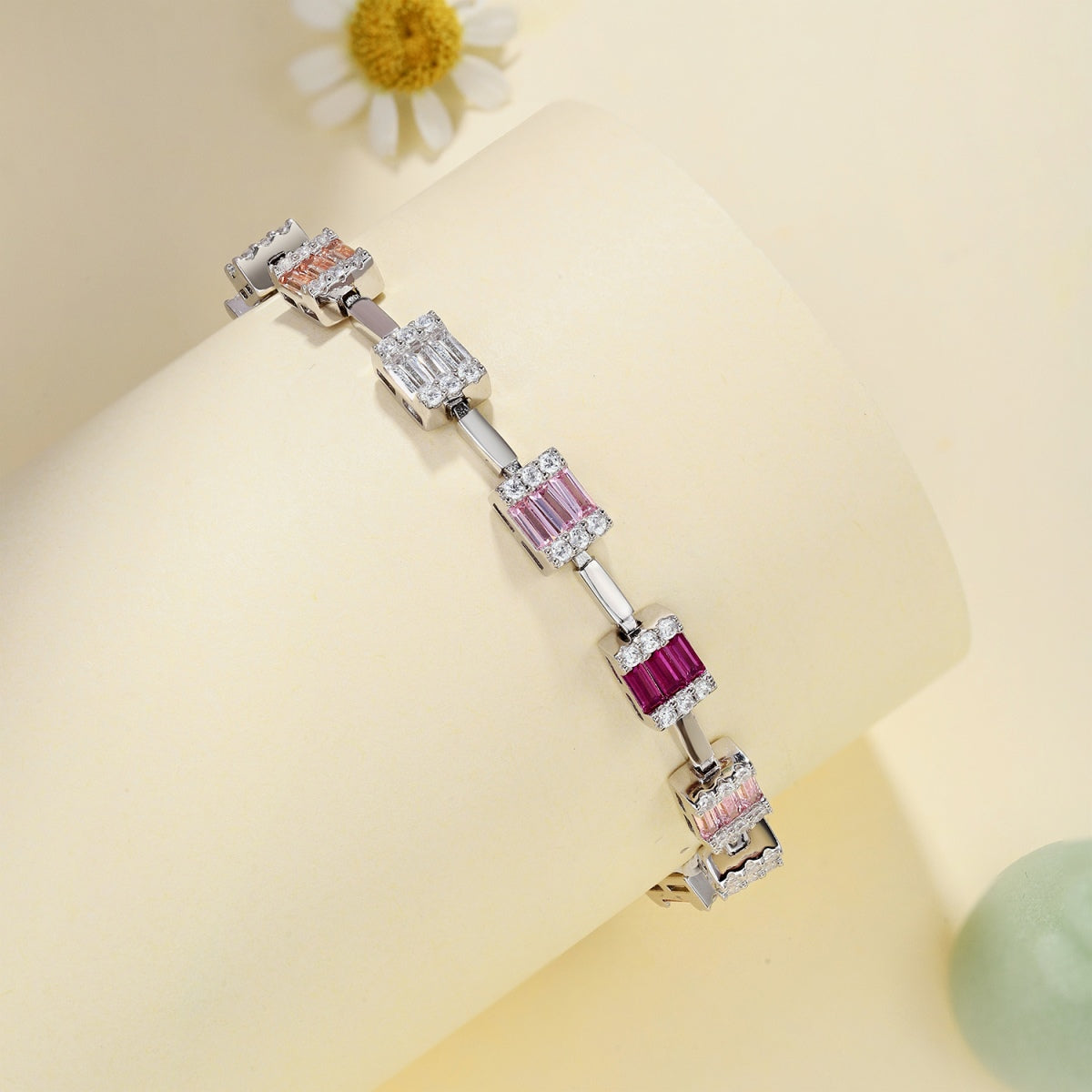 [Love More]Dainty Charming Emerald Cut Daily Bracelet