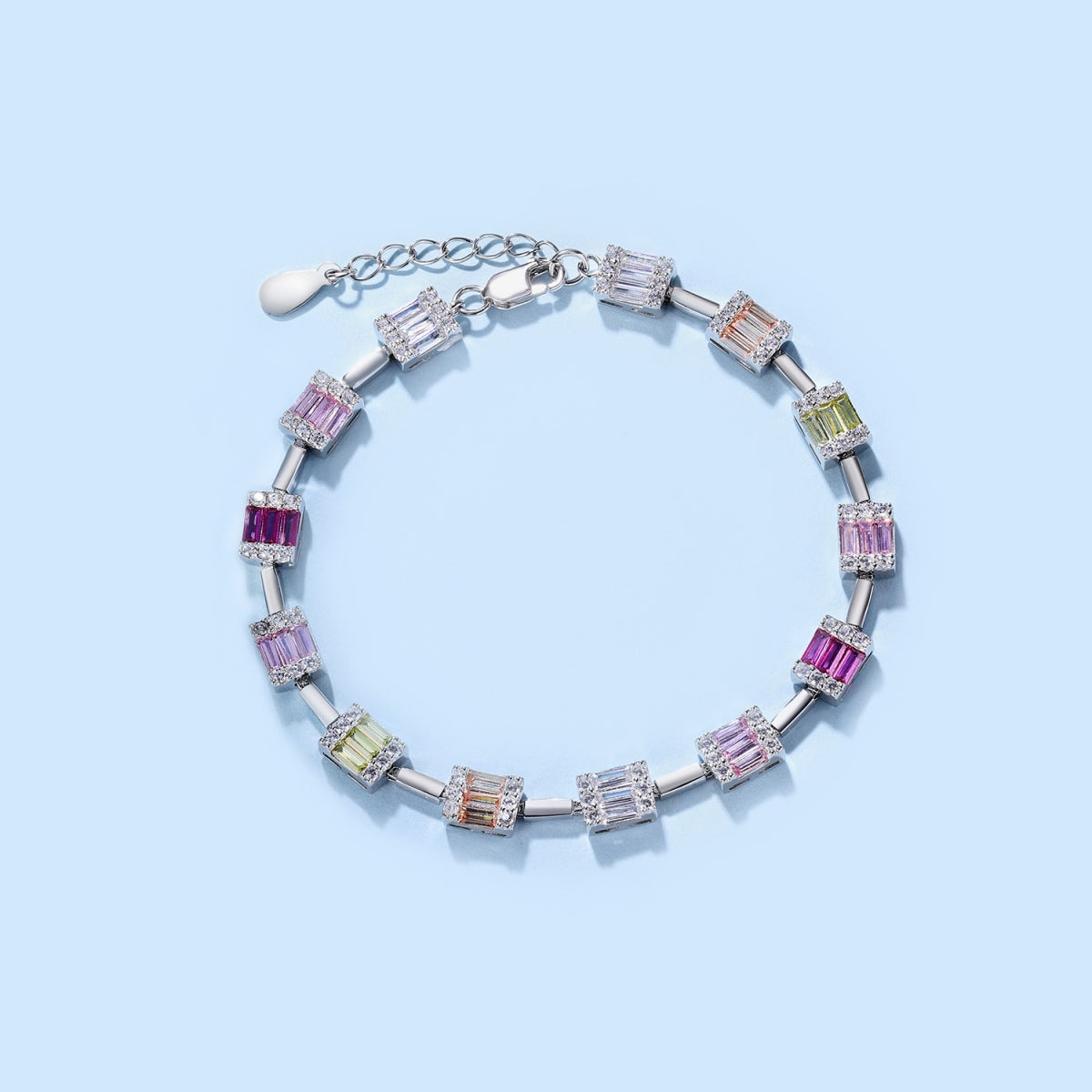 [Love More]Dainty Charming Emerald Cut Daily Bracelet