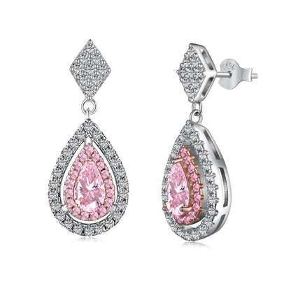 [Love More]Ornate Delicate Water Drop Shape Banquet Earrings